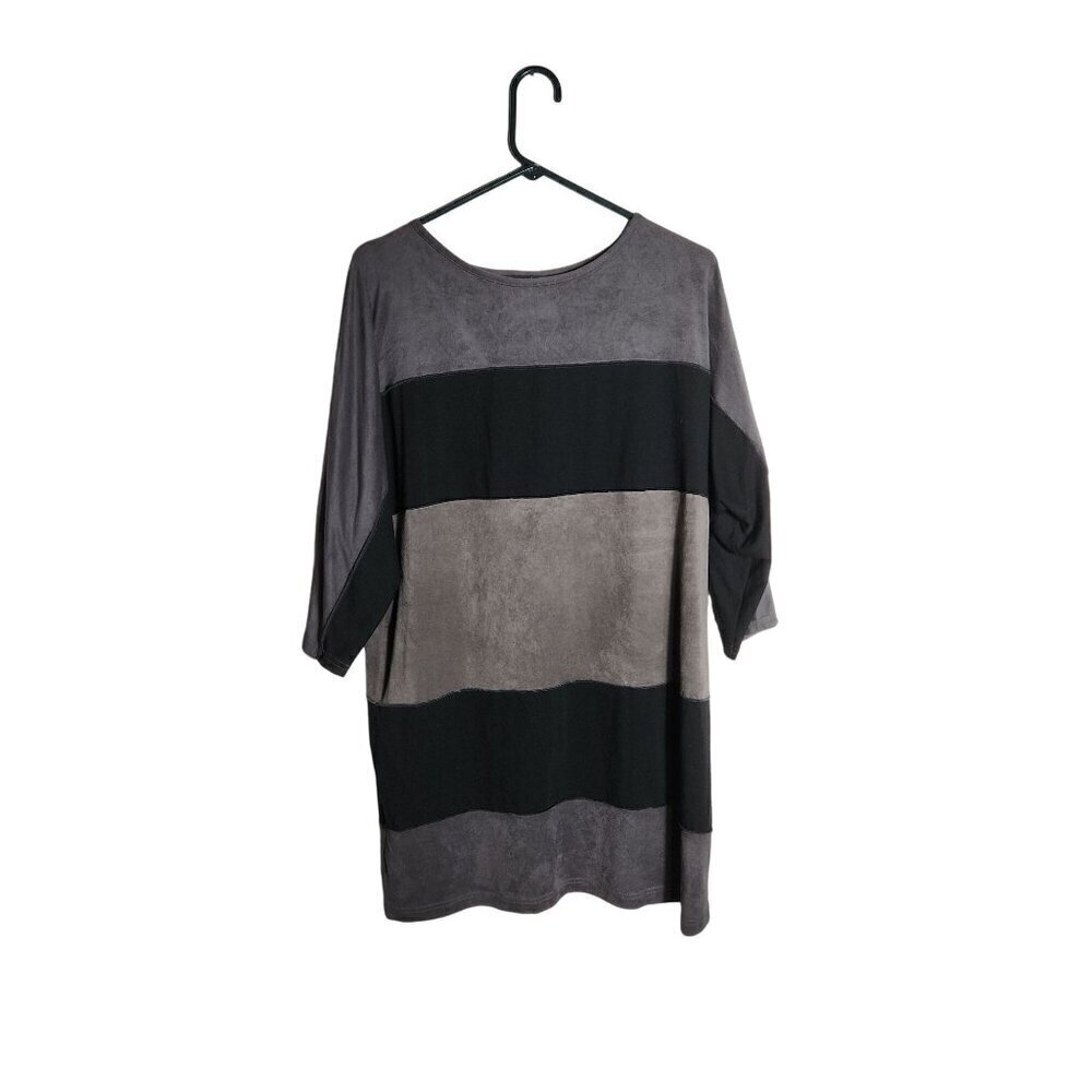 Chiasso Striped Striped Dress Gray Large